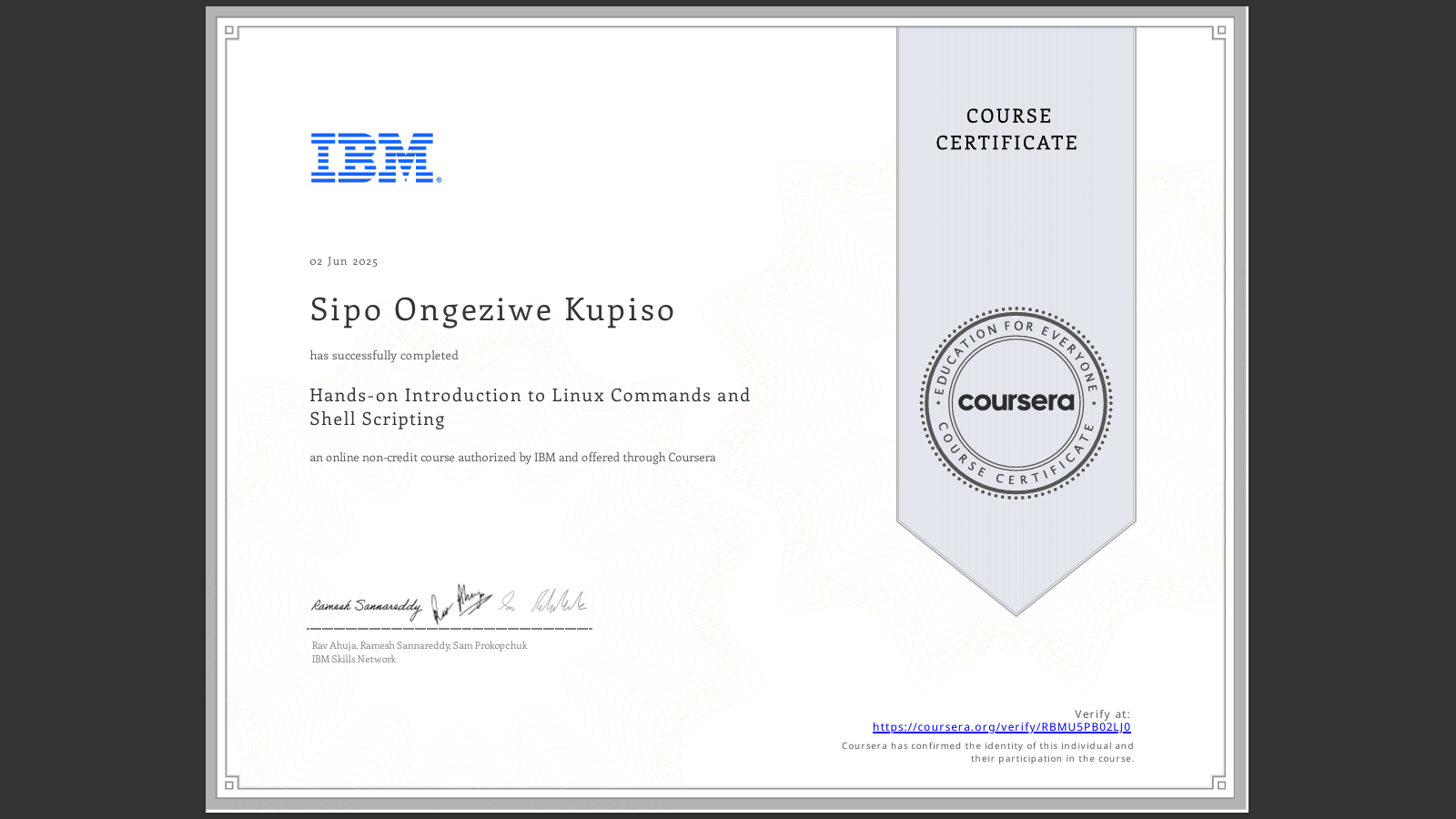 Certificate 6